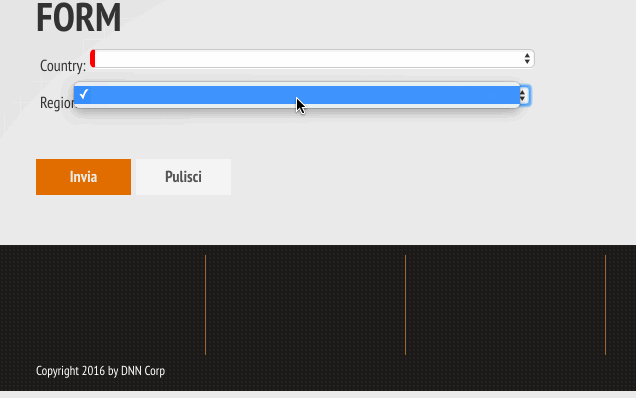 Cascading dropdown demo
